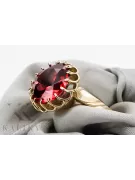 Inel Ruby Aur galben 8K Stil Vintage vrc035x-rb Art Deco Stil de bijuterii rusești sovietice URSS